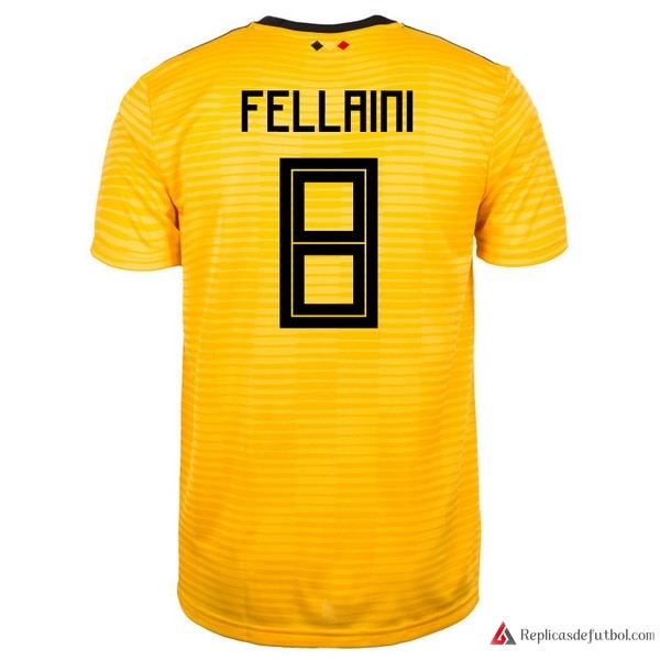 Camiseta Seleccion Belgica Segunda equipación Fellaini 2018 Amarillo